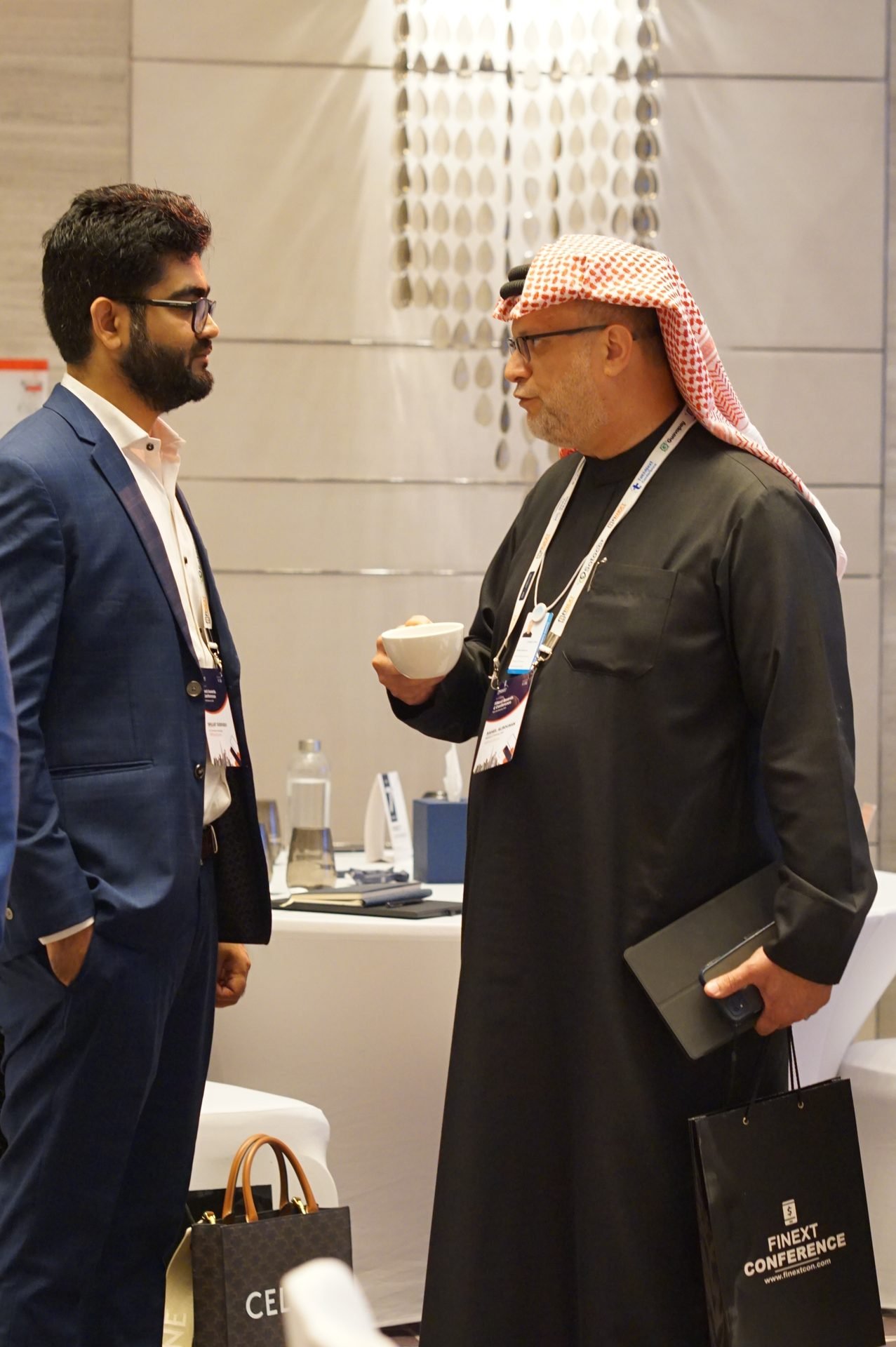 Attendees in conversation at the FiNext Awards & Conference, Dubai 2025